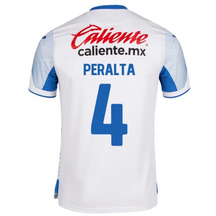 Hombre Fútbol Camiseta Georgina Peralta #4 Blanco 2ª Equipación 2021/22 La Camisa Chile