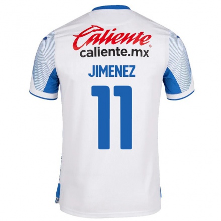 Hombre Fútbol Camiseta Wendy Jimenez #11 Blanco 2ª Equipación 2021/22 La Camisa Chile