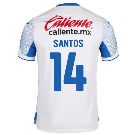 Hombre Fútbol Camiseta Eleisa Santos #14 Blanco 2ª Equipación 2021/22 La Camisa Chile