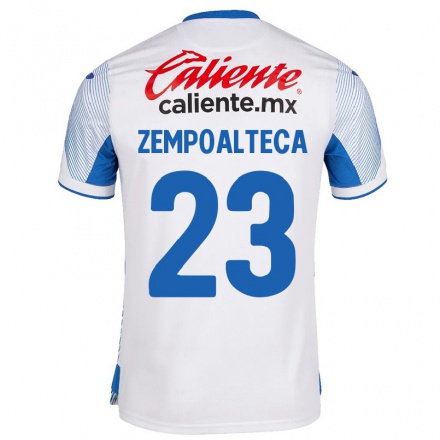 Hombre Fútbol Camiseta Karla Zempoalteca #23 Blanco 2ª Equipación 2021/22 La Camisa Chile
