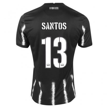 Hombre Fútbol Camiseta Leo Santos #13 Negro 2ª Equipación 2021/22 La Camisa Chile