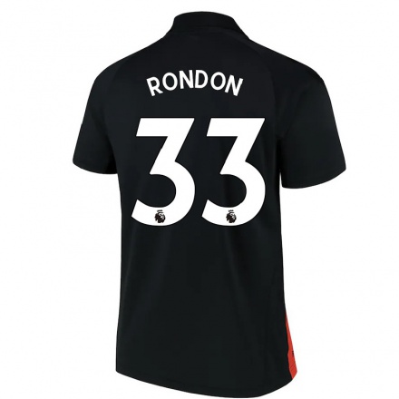 Hombre Fútbol Camiseta Salomon Rondon #33 Negro 2ª Equipación 2021/22 La Camisa Chile