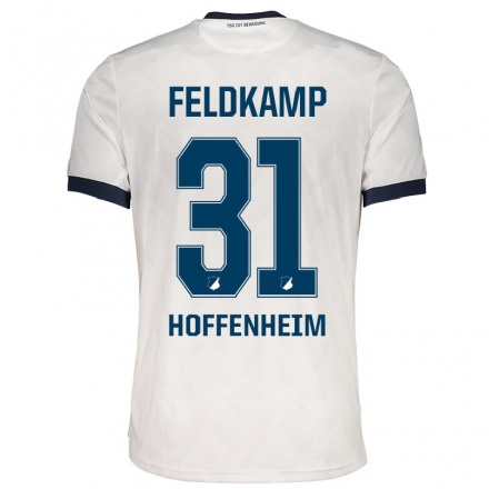 Hombre Fútbol Camiseta Jana Feldkamp #31 Blanco 2ª Equipación 2021/22 La Camisa Chile