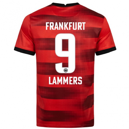 Hombre Fútbol Camiseta Sam Lammers #9 Negro Rojo 2ª Equipación 2021/22 La Camisa Chile