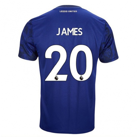 Hombre Fútbol Camiseta Daniel James #20 Azul Real 2ª Equipación 2021/22 La Camisa Chile