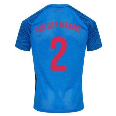 Hombre Fútbol Camiseta Mark Van Der Maarel #2 Cielo Azul 2ª Equipación 2021/22 La Camisa Chile