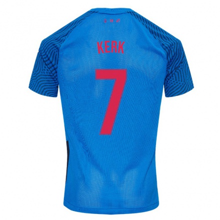 Hombre Fútbol Camiseta Gyrano Kerk #7 Cielo Azul 2ª Equipación 2021/22 La Camisa Chile