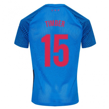 Hombre Fútbol Camiseta Quinten Timber #15 Cielo Azul 2ª Equipación 2021/22 La Camisa Chile