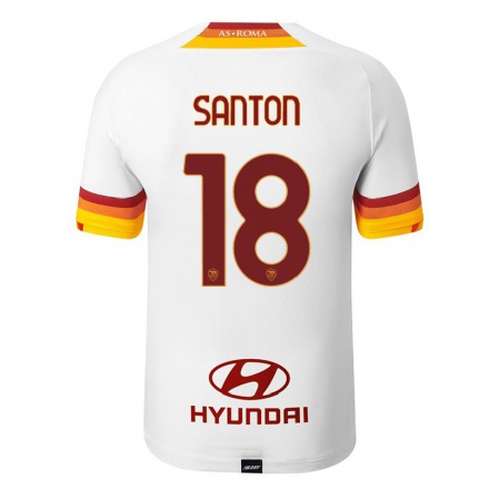 Hombre Fútbol Camiseta Davide Santon #18 Blanco 2ª Equipación 2021/22 La Camisa Chile