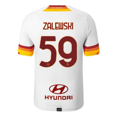 Hombre Fútbol Camiseta Nicola Zalewski #59 Blanco 2ª Equipación 2021/22 La Camisa Chile