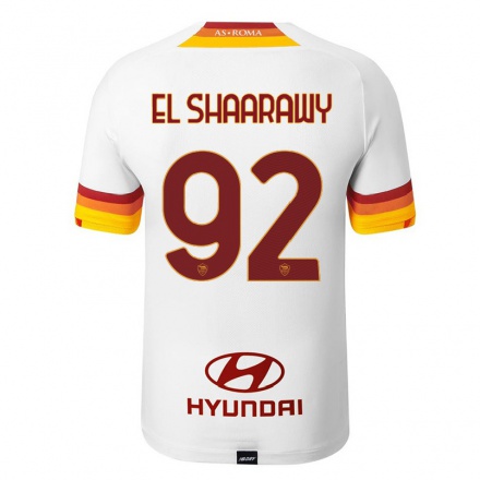 Hombre Fútbol Camiseta Stephan El Shaarawy #92 Blanco 2ª Equipación 2021/22 La Camisa Chile