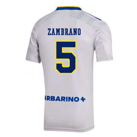 Hombre Fútbol Camiseta Carlos Zambrano #5 Gris 2ª Equipación 2021/22 La Camisa Chile