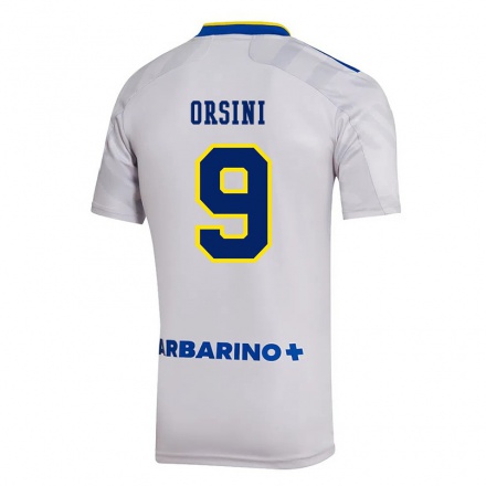 Hombre Fútbol Camiseta Nicolas Orsini #9 Gris 2ª Equipación 2021/22 La Camisa Chile