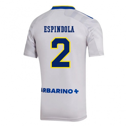 Hombre Fútbol Camiseta Noelia Espindola #2 Gris 2ª Equipación 2021/22 La Camisa Chile