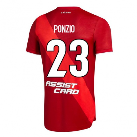 Hombre Fútbol Camiseta Leonardo Ponzio #23 Rojo 2ª Equipación 2021/22 La Camisa Chile