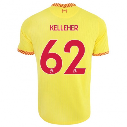 Hombre Fútbol Camiseta Caoimhin Kelleher #62 Amarillo 3ª Equipación 2021/22 La Camisa Chile
