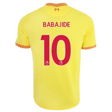 Hombre Fútbol Camiseta Rinsola Babajide #10 Amarillo 3ª Equipación 2021/22 La Camisa Chile