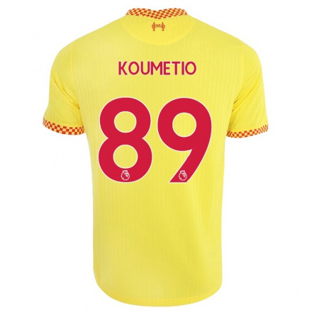 Hombre Fútbol Camiseta Billy Koumetio #89 Amarillo 3ª Equipación 2021/22 La Camisa Chile