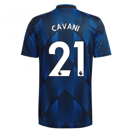Hombre Fútbol Camiseta Edinson Cavani #21 Azul Oscuro 3ª Equipación 2021/22 La Camisa Chile