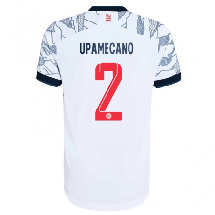 Hombre Fútbol Camiseta Dayot Upamecano #2 Gris Blanco 3ª Equipación 2021/22 La Camisa Chile