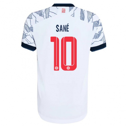 Hombre Fútbol Camiseta Leroy Sane #10 Gris Blanco 3ª Equipación 2021/22 La Camisa Chile