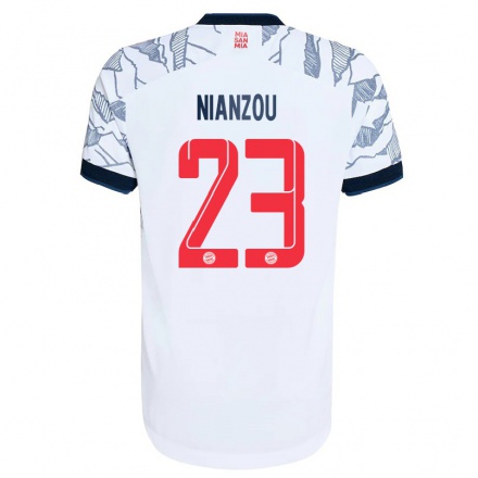 Hombre Fútbol Camiseta Tanguy Nianzou #23 Gris Blanco 3ª Equipación 2021/22 La Camisa Chile