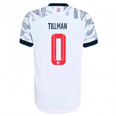Hombre Fútbol Camiseta Malik Tillman #0 Gris Blanco 3ª Equipación 2021/22 La Camisa Chile