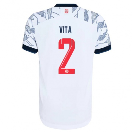 Hombre Fútbol Camiseta Remy Vita #2 Gris Blanco 3ª Equipación 2021/22 La Camisa Chile