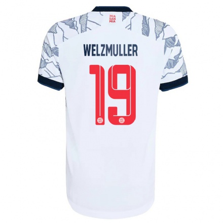 Hombre Fútbol Camiseta Maximilian Welzmuller #19 Gris Blanco 3ª Equipación 2021/22 La Camisa Chile