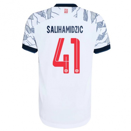 Hombre Fútbol Camiseta Nick Salihamidzic #41 Gris Blanco 3ª Equipación 2021/22 La Camisa Chile