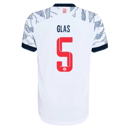 Hombre Fútbol Camiseta Hanna Glas #5 Gris Blanco 3ª Equipación 2021/22 La Camisa Chile