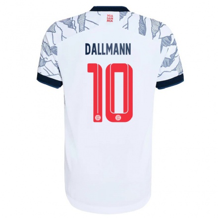 Hombre Fútbol Camiseta Linda Dallmann #10 Gris Blanco 3ª Equipación 2021/22 La Camisa Chile