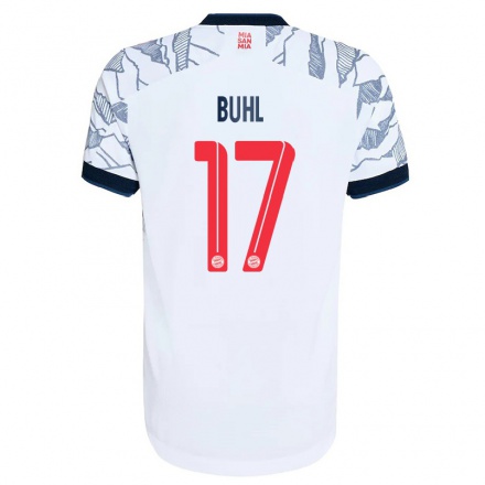 Hombre Fútbol Camiseta Klara Buhl #17 Gris Blanco 3ª Equipación 2021/22 La Camisa Chile