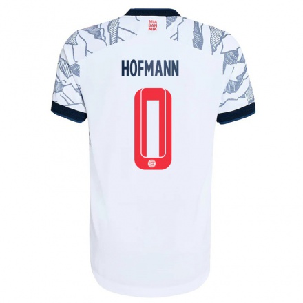 Hombre Fútbol Camiseta Benjamin Hofmann #0 Gris Blanco 3ª Equipación 2021/22 La Camisa Chile