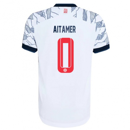 Hombre Fútbol Camiseta Younes Aitamer #0 Gris Blanco 3ª Equipación 2021/22 La Camisa Chile