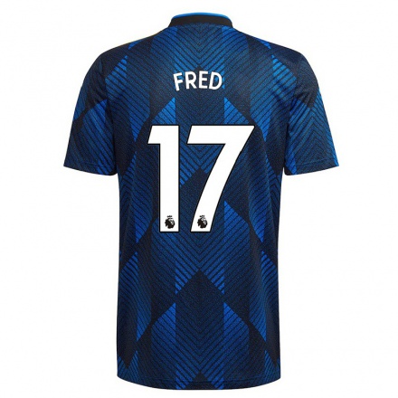 Hombre Fútbol Camiseta Fred #17 Azul Oscuro 3ª Equipación 2021/22 La Camisa Chile