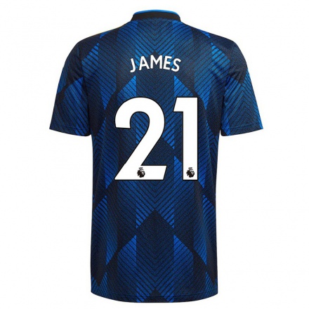 Hombre Fútbol Camiseta Daniel James #21 Azul Oscuro 3ª Equipación 2021/22 La Camisa Chile