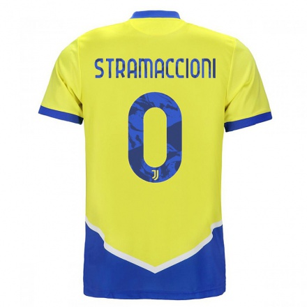 Hombre Fútbol Camiseta Diego Stramaccioni #0 Azul Amarillo 3ª Equipación 2021/22 La Camisa Chile
