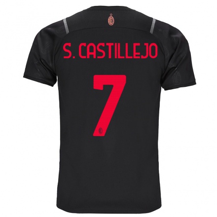 Hombre Fútbol Camiseta Samu Castillejo #7 Negro 3ª Equipación 2021/22 La Camisa Chile