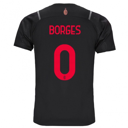 Hombre Fútbol Camiseta Lenny Borges #0 Negro 3ª Equipación 2021/22 La Camisa Chile