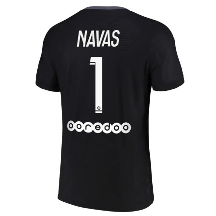 Hombre Fútbol Camiseta Keylor Navas #1 Negro 3ª Equipación 2021/22 La Camisa Chile