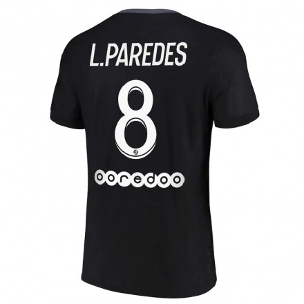 Hombre Fútbol Camiseta Leandro Paredes #8 Negro 3ª Equipación 2021/22 La Camisa Chile