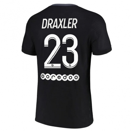 Hombre Fútbol Camiseta Julian Draxler #23 Negro 3ª Equipación 2021/22 La Camisa Chile