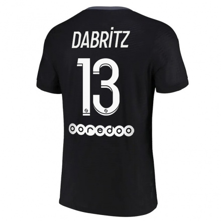 Hombre Fútbol Camiseta Sara Dabritz #13 Negro 3ª Equipación 2021/22 La Camisa Chile