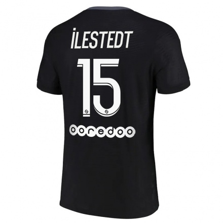 Hombre Fútbol Camiseta Amanda Ilestedt #15 Negro 3ª Equipación 2021/22 La Camisa Chile