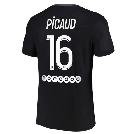 Hombre Fútbol Camiseta Constance Picaud #16 Negro 3ª Equipación 2021/22 La Camisa Chile