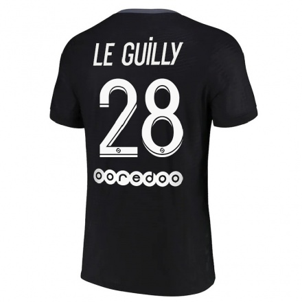 Hombre Fútbol Camiseta Jade Le Guilly #28 Negro 3ª Equipación 2021/22 La Camisa Chile