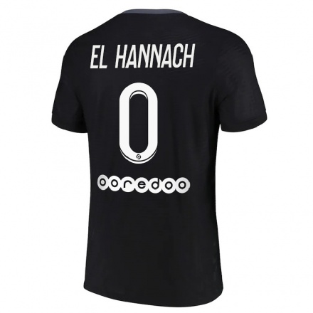 Hombre Fútbol Camiseta Younes El Hannach #0 Negro 3ª Equipación 2021/22 La Camisa Chile