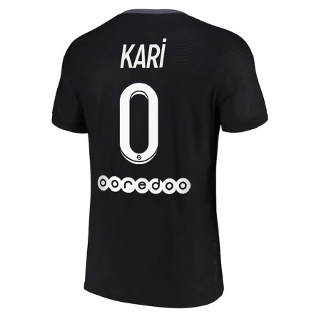 Hombre Fútbol Camiseta Ayman Kari #0 Negro 3ª Equipación 2021/22 La Camisa Chile