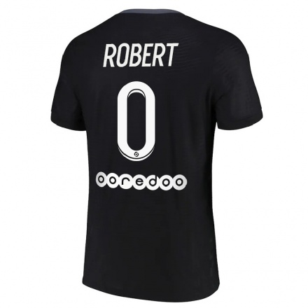 Hombre Fútbol Camiseta Laure Robert #0 Negro 3ª Equipación 2021/22 La Camisa Chile